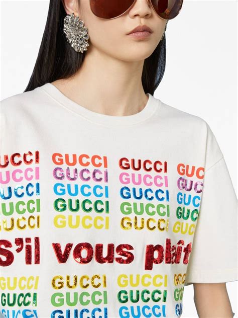 gucci printed shirts|farfetch gucci t shirts.